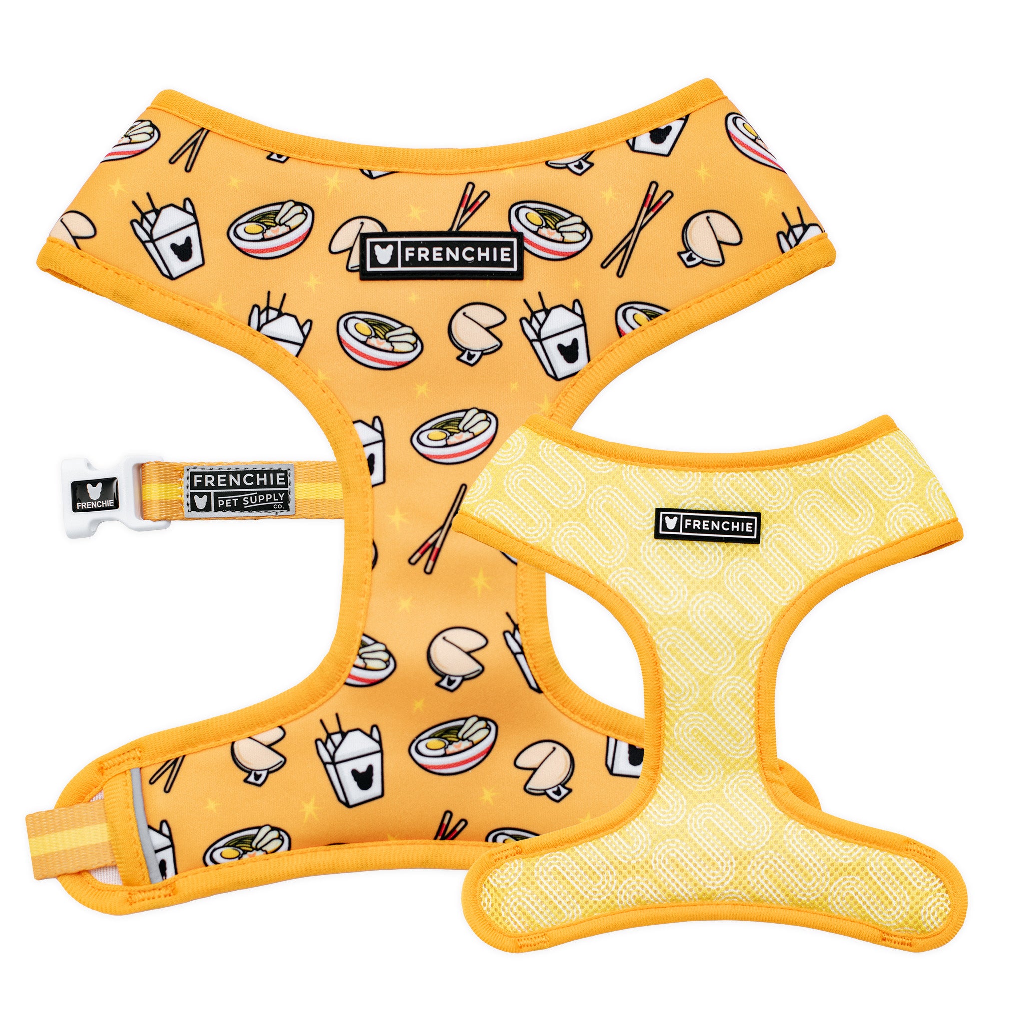 Orange Bubbles Pattern French Bulldog Harness – Aubenord