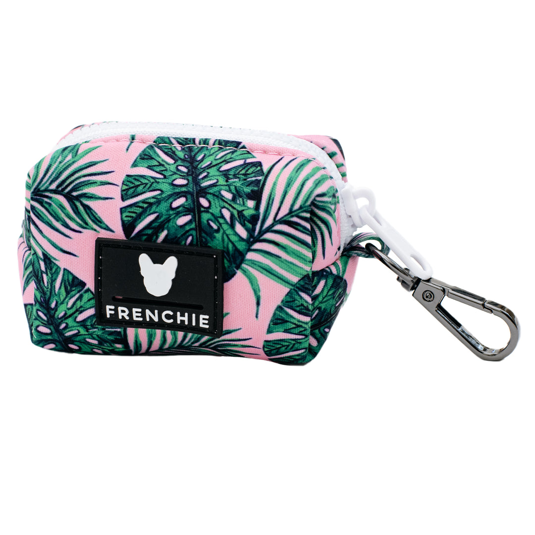 Frenchie Poo Bag Holder - Beverly Palms- Pink