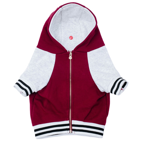 Frenchie Dog Hoodie - Ruby Varsity