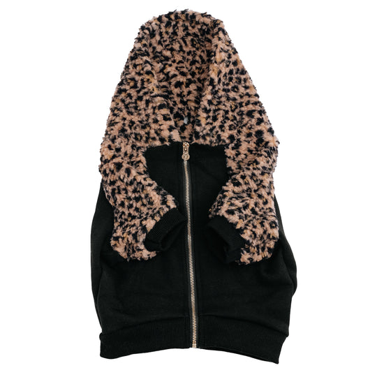 Frenchie Dog Hoodie - Teddy Leopard