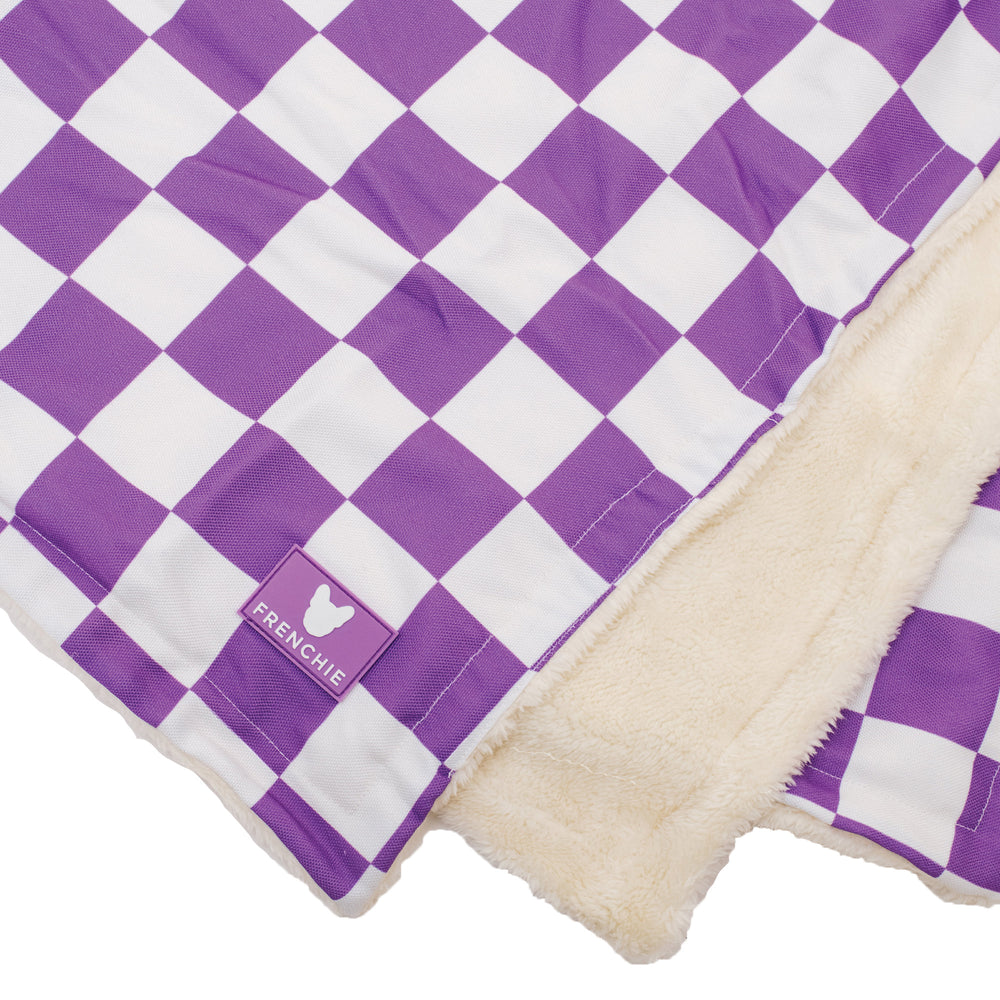 Frenchie Blanket - LA Purple Checkered