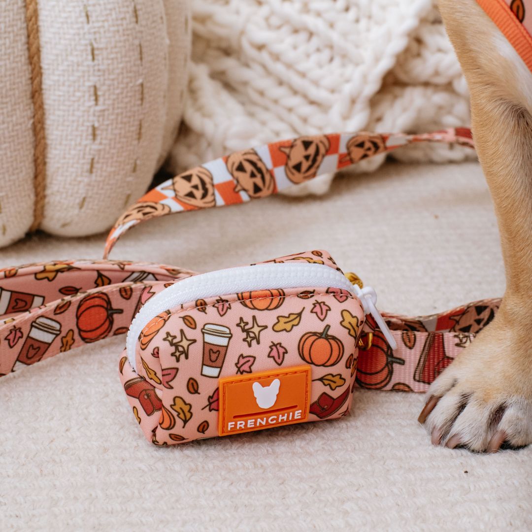 Frenchie Poo Bag Holder - Pumpkin Spice Latte