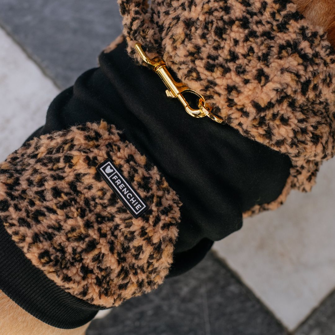 Frenchie Dog Hoodie - Teddy Leopard