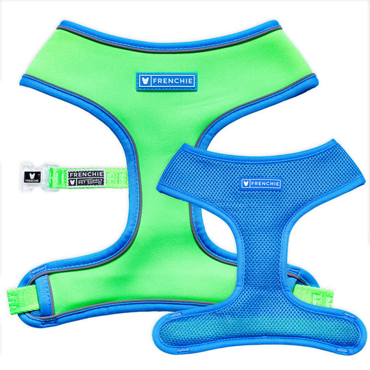 Frenchie Duo Reversible Harness - Neon Green