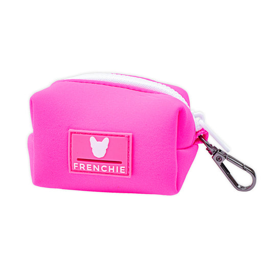 Frenchie Poo Bag Holder - Neon Pink