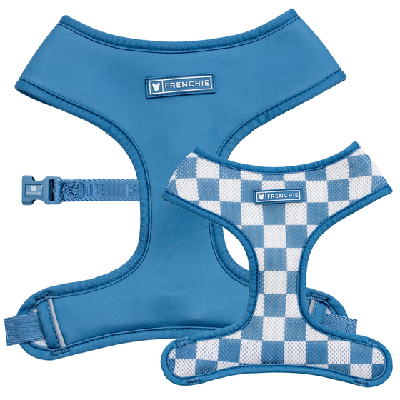 Frenchie Duo Reversible Harness - Blue Steel