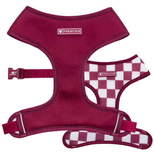 Frenchie Duo Reversible Harness - Ruby