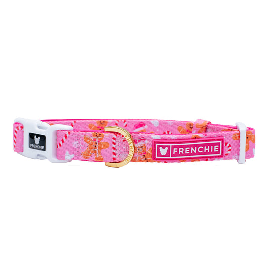 Frenchie Comfort Collar - Gingerbread- Pink