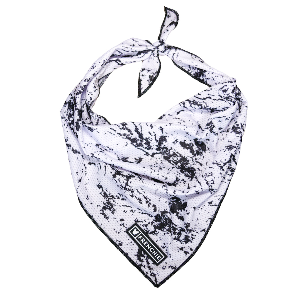 Frenchie Cooling Bandana - Minted Marble - Frenchie Bulldog - Shop Harnesses for French Bulldogs - Shop French Bulldog Harness - Harnesses for Pugs