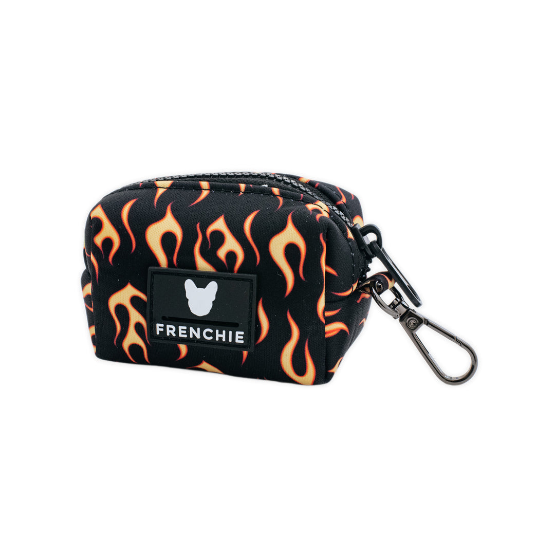 Frenchie Poo Bag Holder - Flames (Orange)